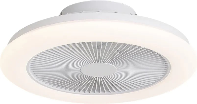 Ventilador de teto branco com LED RGB regulável com controle remoto - Clamo