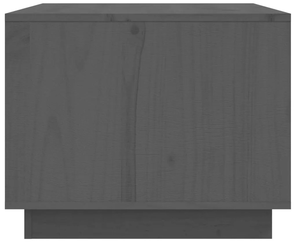 Mesa de centro 80x50x40 cm madeira de pinho maciça cinza