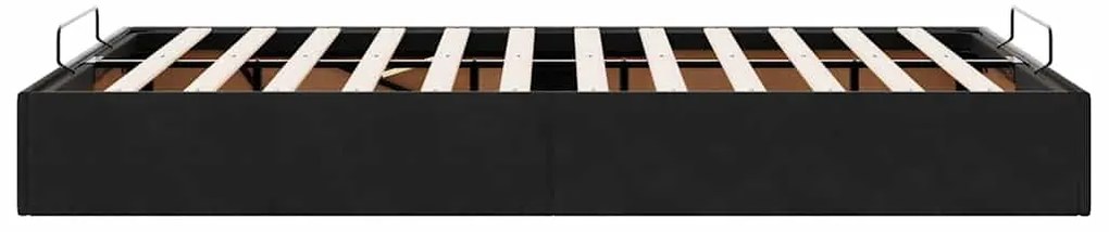 Ottoman Bed Frame Sem Colchão Preto 120x190 cm Veludo
