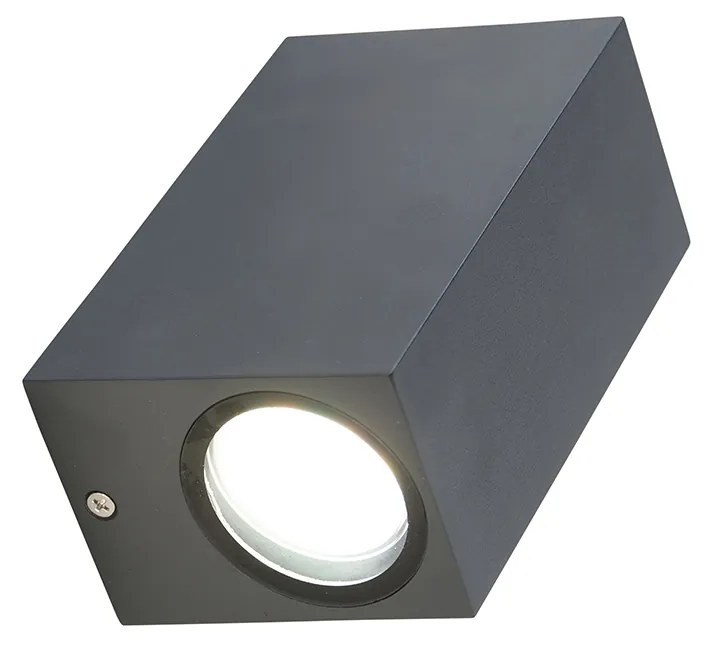 Candeeiro de parede inteligente cinzento escuro IP44 incl. 2 GU10 Wifi - Baleno