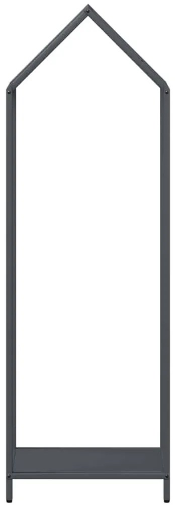 Suporte para lenha 40x25x120 cm aço laminado a frio antracite