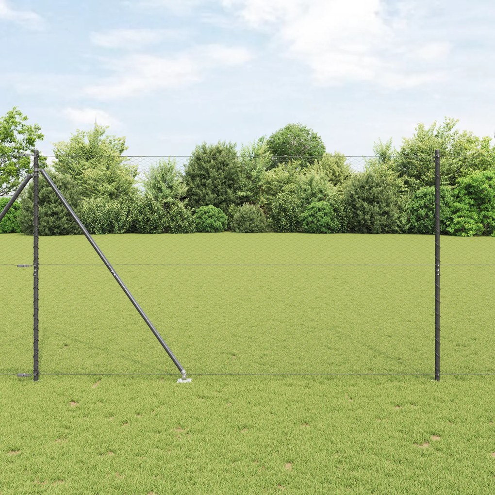 Cerca Hexagonal vidaXL Cinza 1,6x100 m Aço