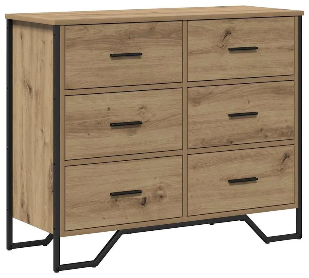 Cômoda Carvalho Artesanal 91x35.5x74.5 cm Madeira Ingenerada