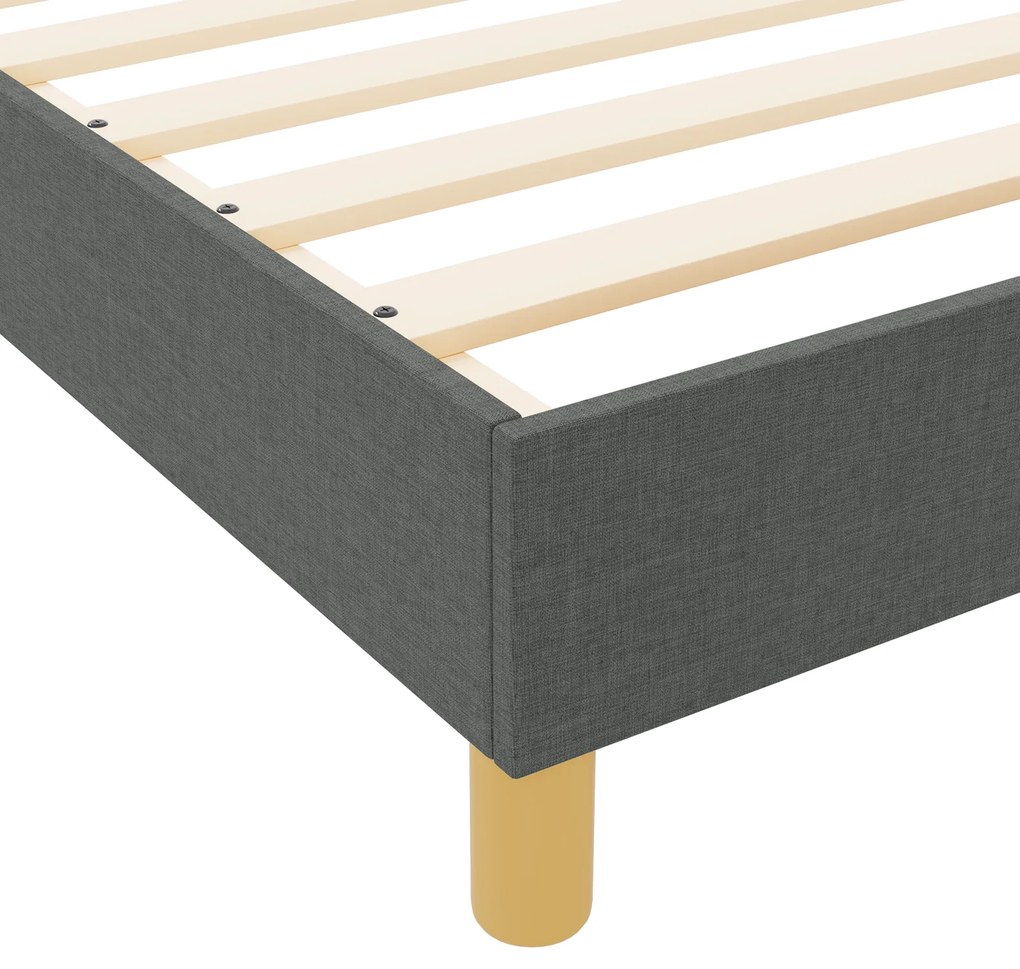 Cama vidaXL Cinza Escuro 120x200 cm Tecido