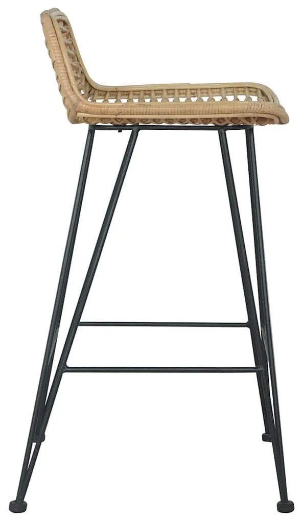 Cadeiras de bar 2 pcs vime genuíno