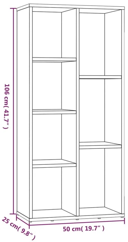 Estante 50x25x106 cm cinzento sonoma