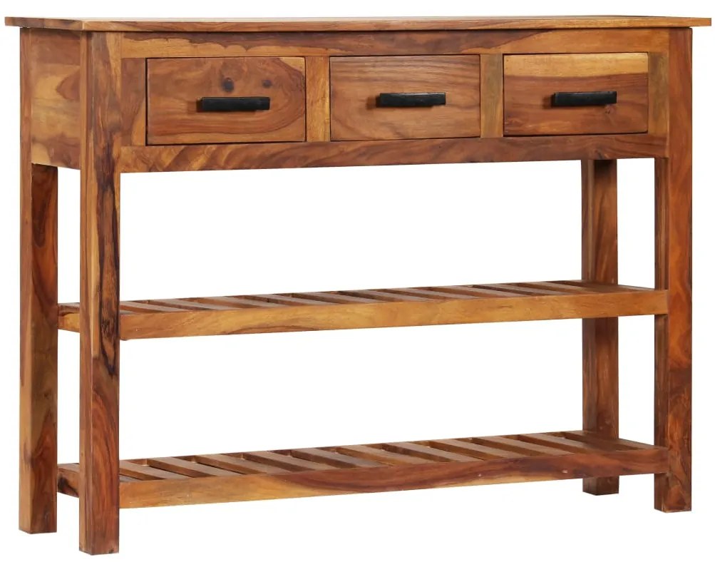 338032 vidaXL Aparador com 3 gavetas 110x30x80 cm madeira de acácia maciça