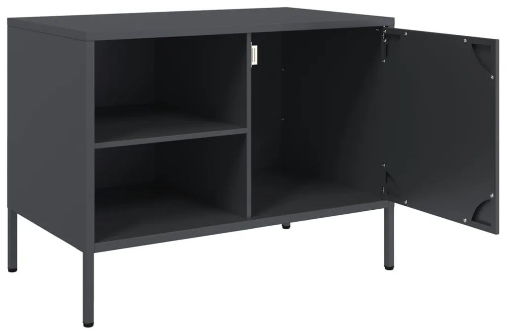 Móveis de TV 2 pcs 68x39x50,5 cm aço antracite