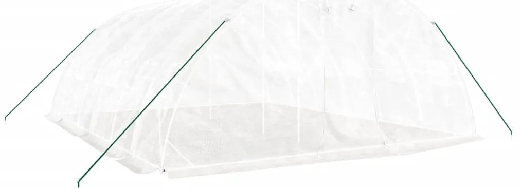 Estufa com estrutura de aço 30 m² 6x5x2,3 m branco