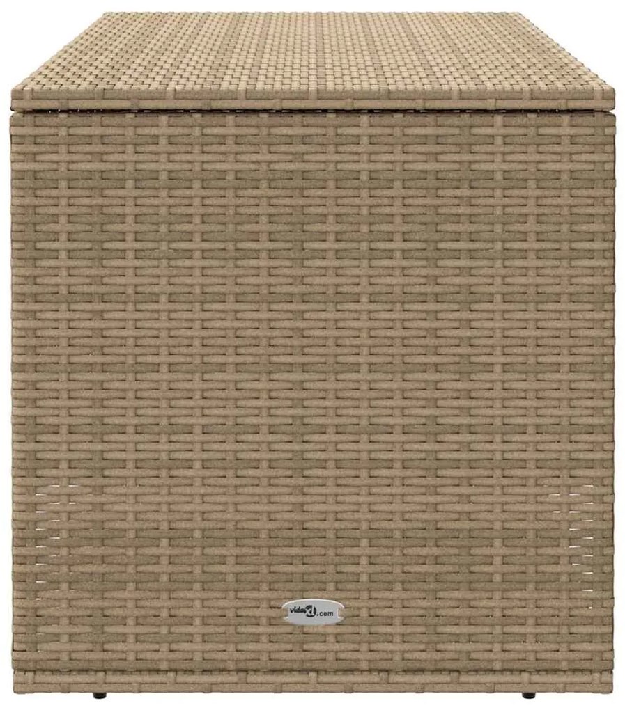 Caixa para almofadões de exterior 100x55x55,5 cm vime PE bege