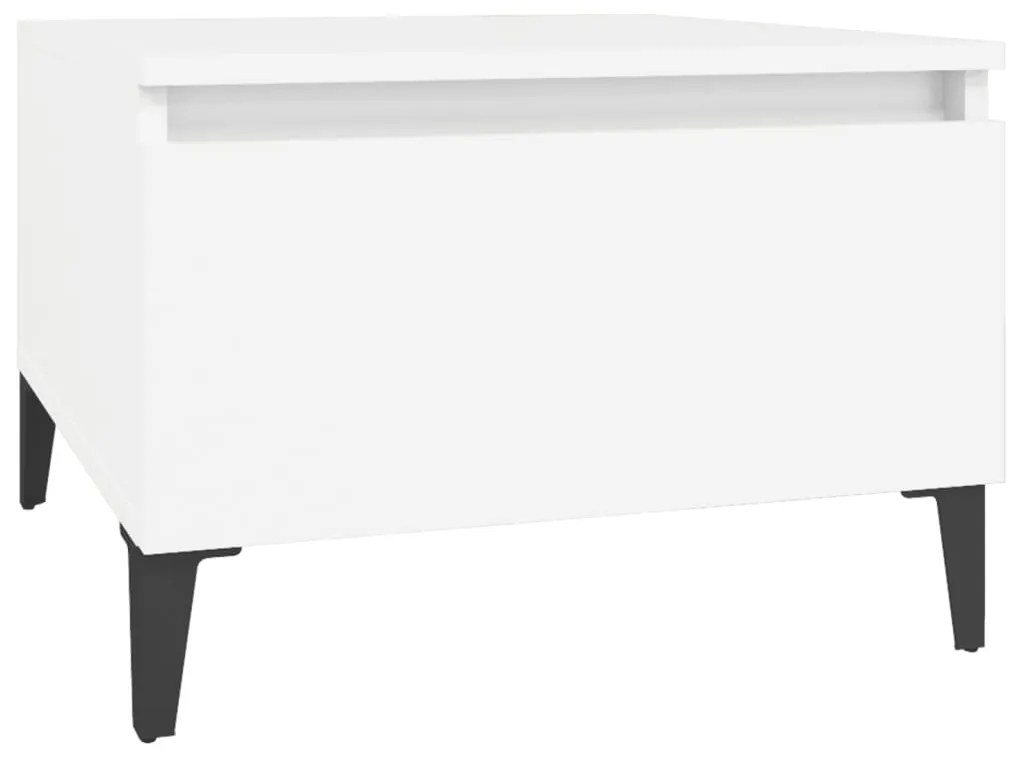Mesas de apoio 2 pcs 50x46x35 cm derivados de madeira branco