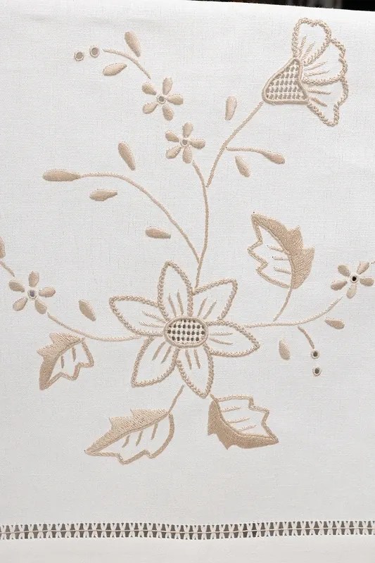 50x180 cm - Caminho de mesa linho - Bordados da Lixa