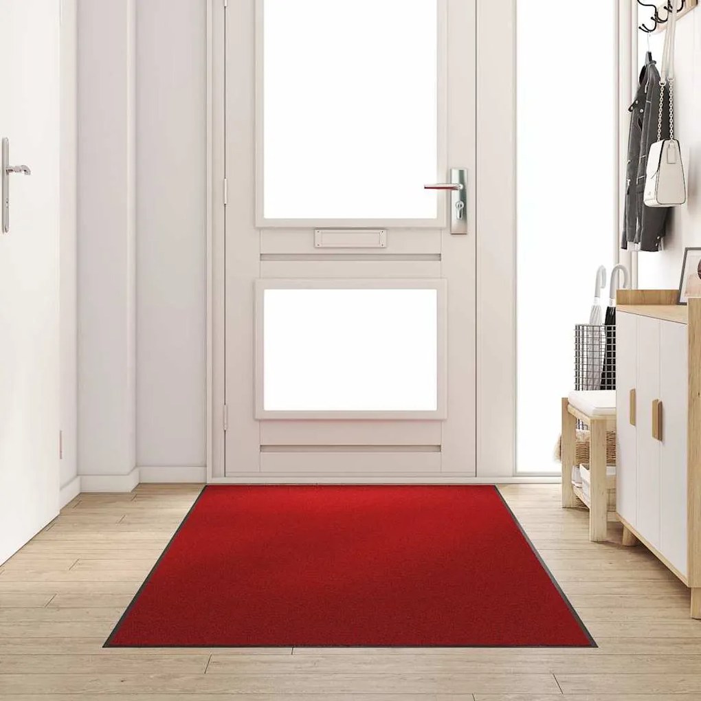 Capacho Lavável Vermelho 120x250 cm