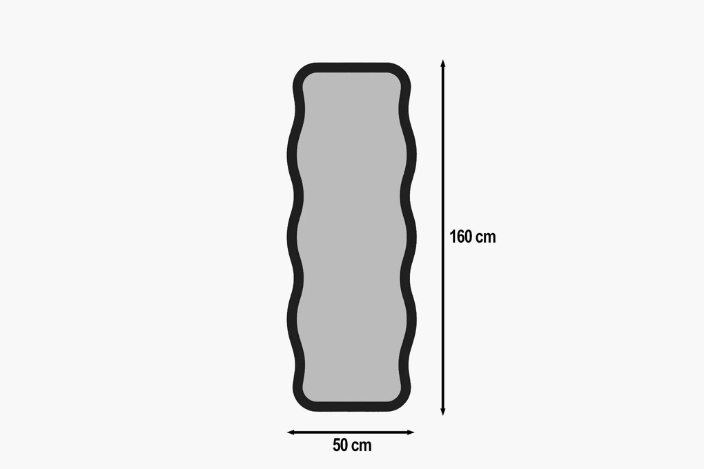 Espelho Aror – Preto – 50 cm x 160 cm