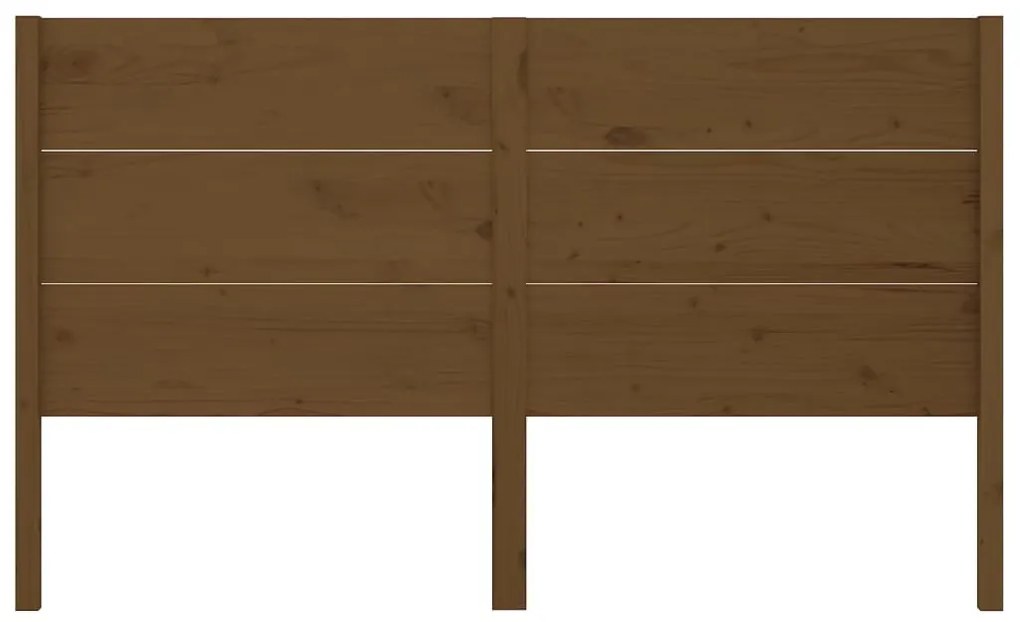 Cabeceira de cama 126x4x100 cm pinho maciço castanho mel