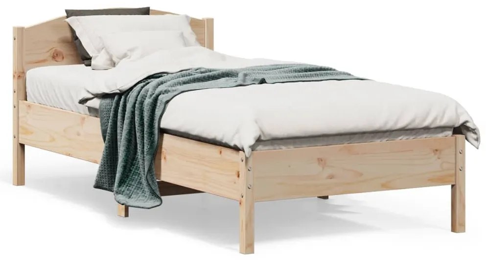 Cama sem colchão 90x190 cm madeira de pinho maciça