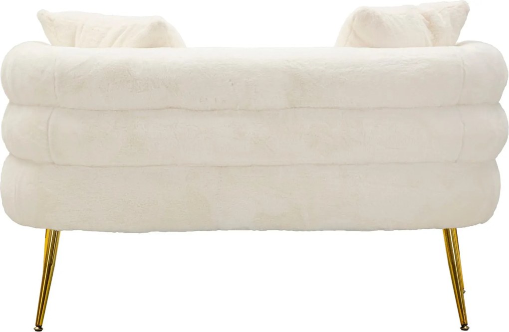 Sofá Glam Soffy Plus de 2 Lugares em Pelo Sintético – 133x68x69 cm – B