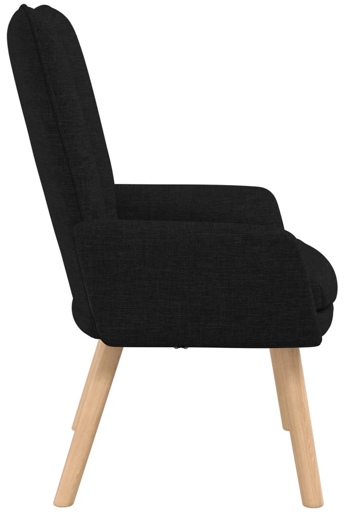 Cadeira Relaxante vidaXL Tecido Preto