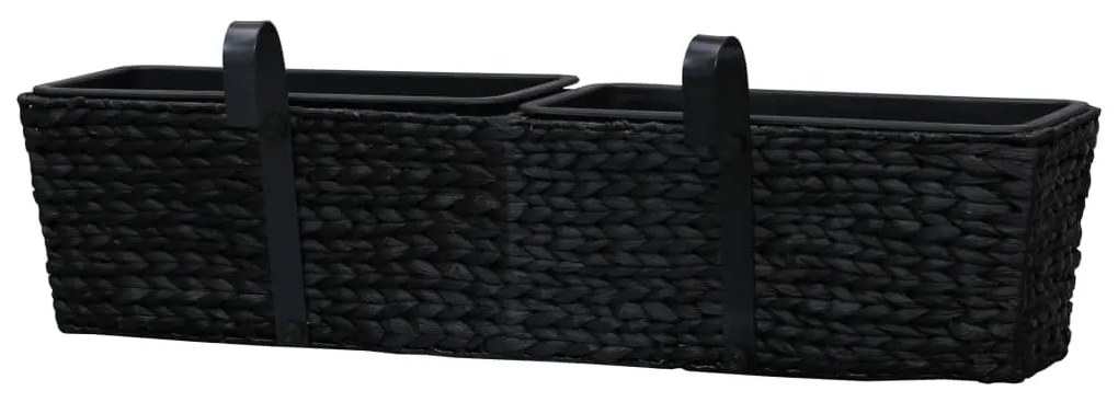 Floreiras de pendurar 2 pcs jacinto de água preto