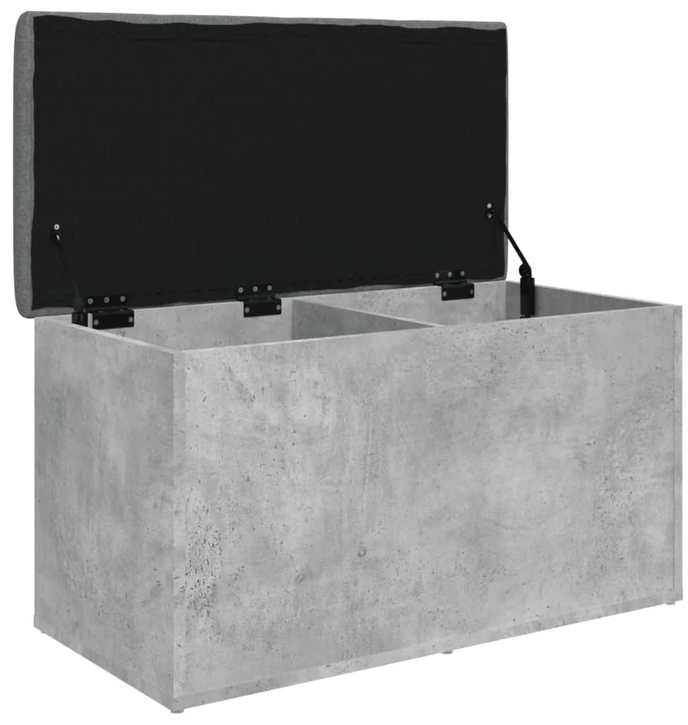 Banco de arrumação 82x42x45 cm derivados madeira cinza cimento