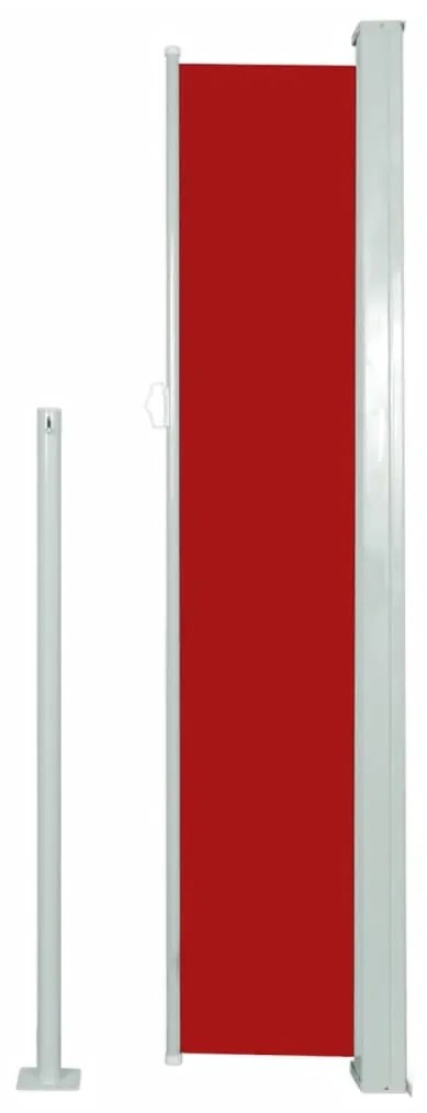 Toldo lateral para pátio/terraço 160 x 300 cm vermelho