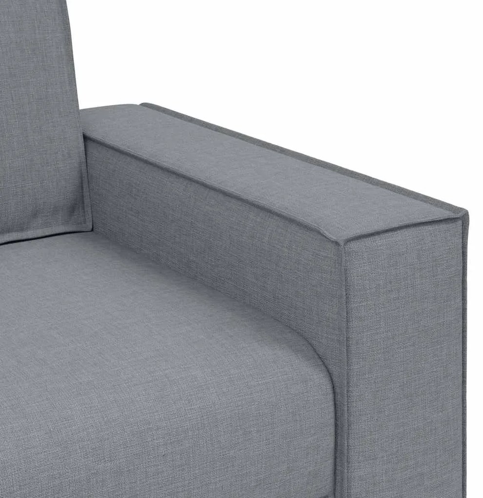 Sofá de 2 lugares cinza claro 120 cm tecido