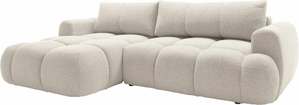 Sofá de canto TrendyNest Ansera I, Cama com arrumação, 270x173x85cm, 129 kg, Pernas: Plástico
