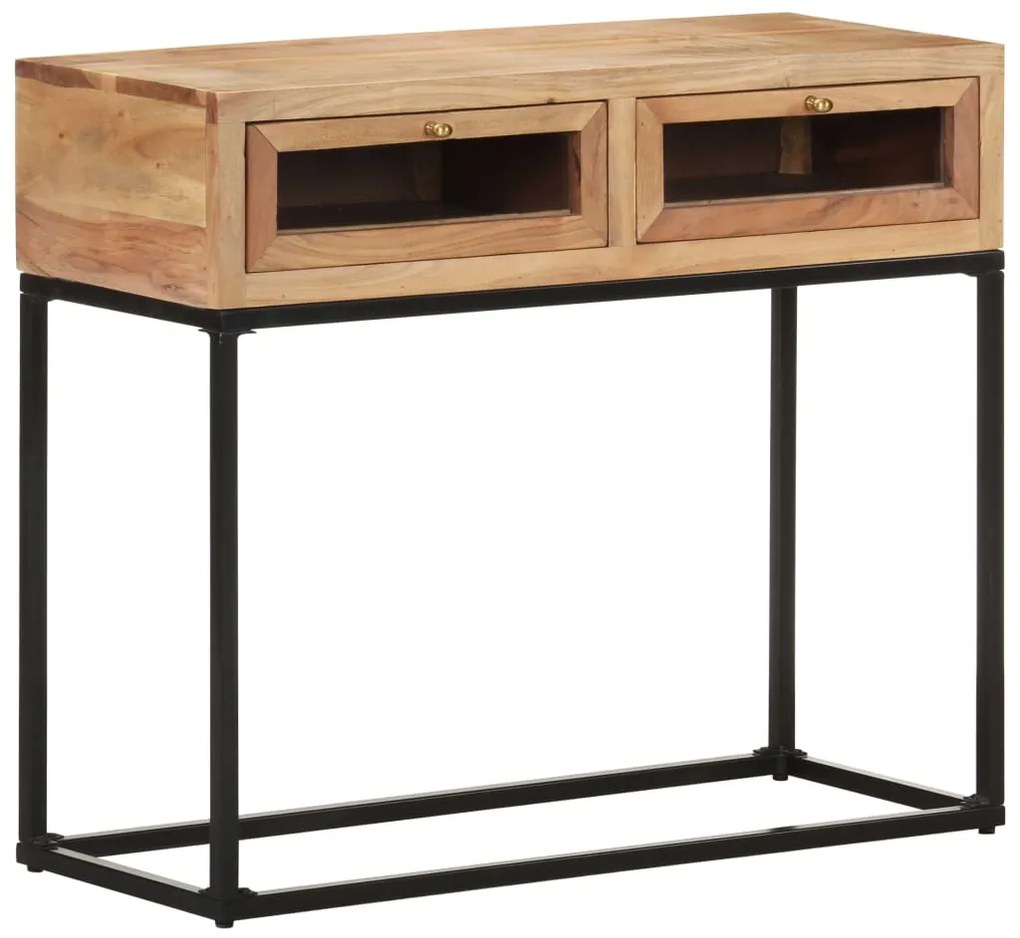 Mesa consola 90x35x76 cm madeira de acácia maciça