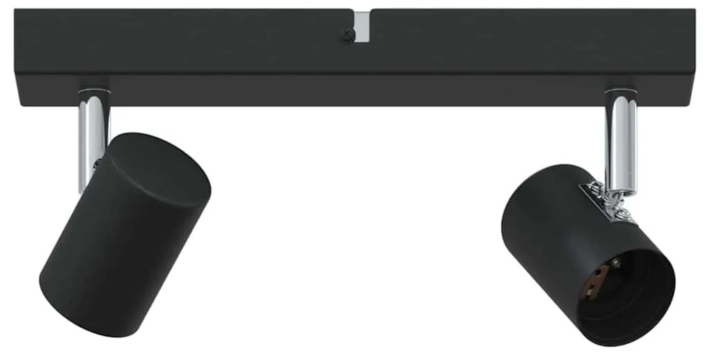 Spotlight de Teto Ajustável em Dois Sentidos Preto E27