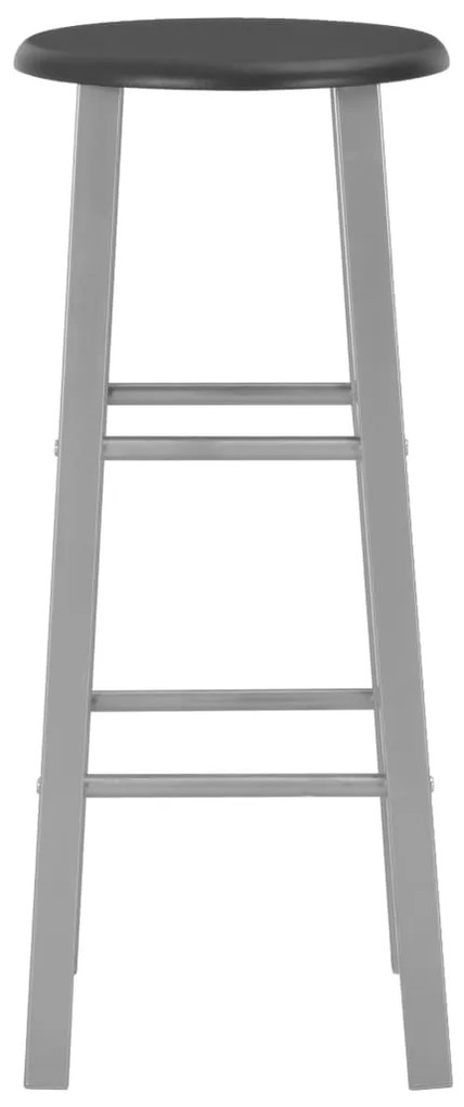 Bancos de bar 2 pcs MDF prateado