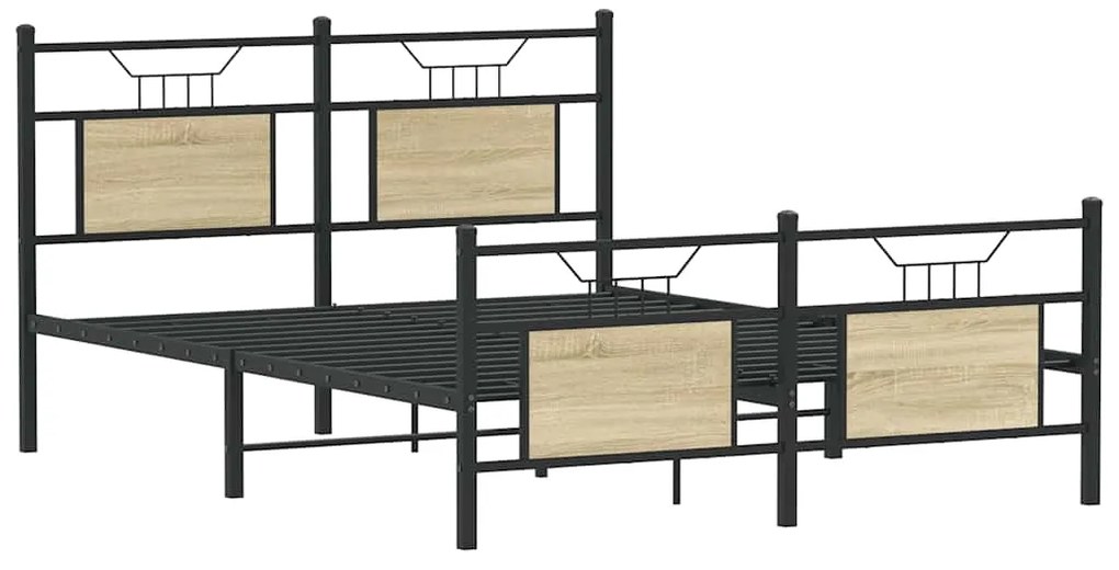 Estrutura cama s/ colchão derivados de madeira carvalho sonoma