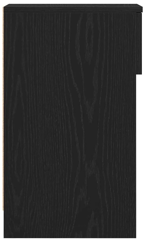 Mesa de cabeceira com gaveta 20x36x60 cm carvalho preto