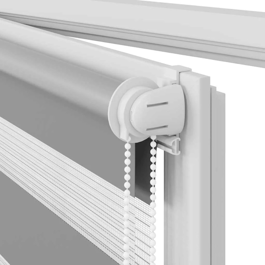 Estore de rolo 100 x 175 cm, linhas de zebra / Cinza