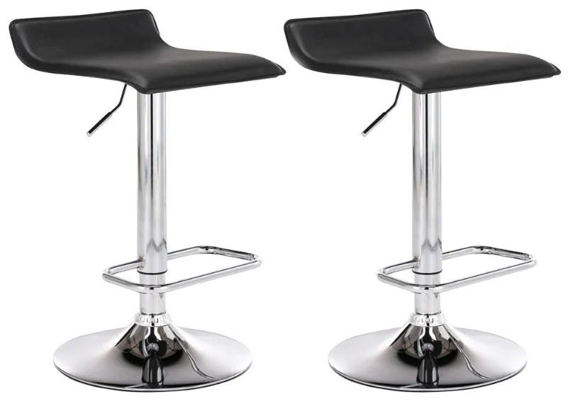 Conjunto de 2 bancos de bar Dyn 38 x 65-85 x 41 cm Preto