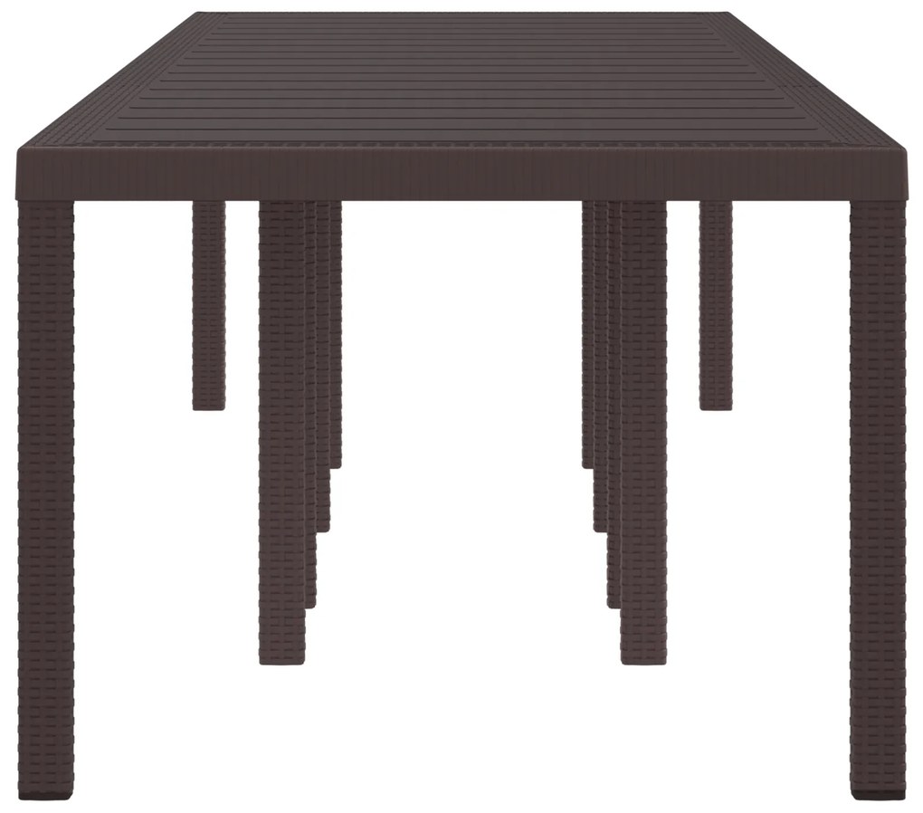 Mesa de Jardim vidaXL Castanha 300x100x73 cm Vime PE