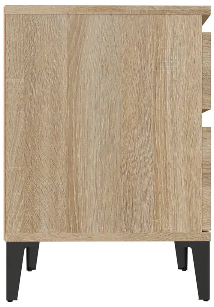 Mesas de cabeceira 2 pcs 40x35x50 cm carvalho sonoma