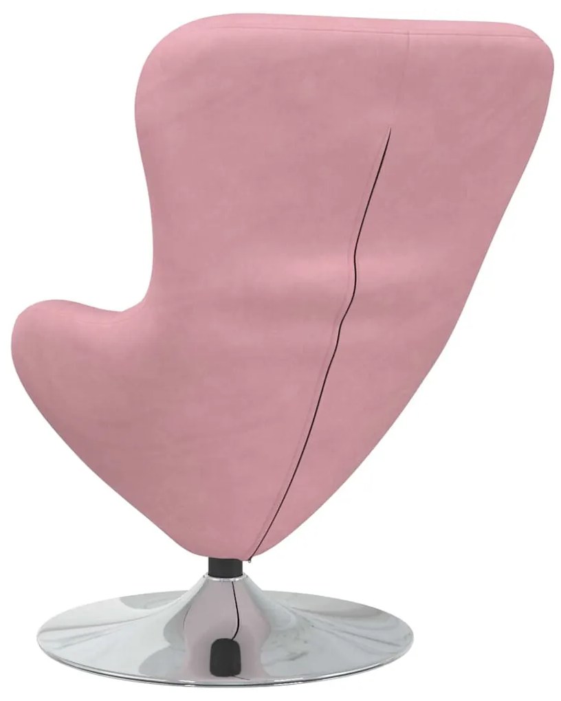 Cadeira de Ovo de Veludo Rosa da