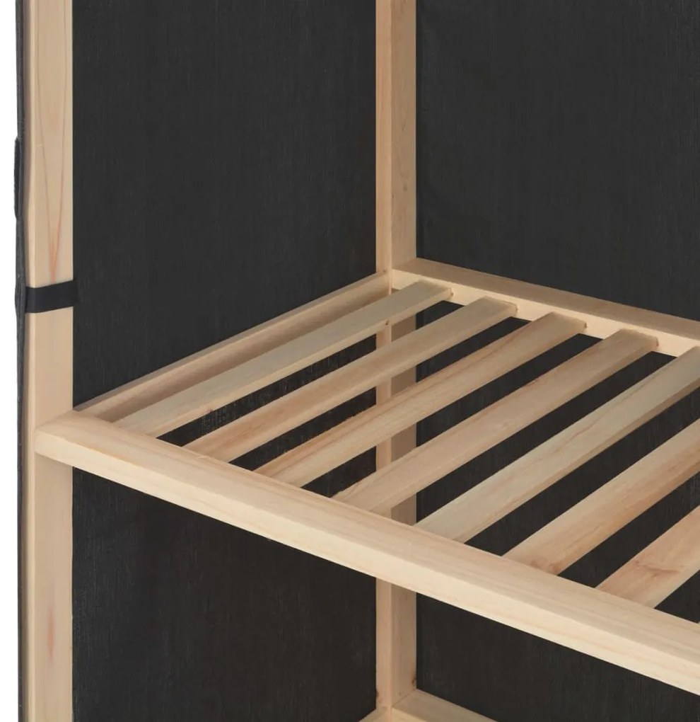 Roupeiro 110x40x170 cm tecido cinzento