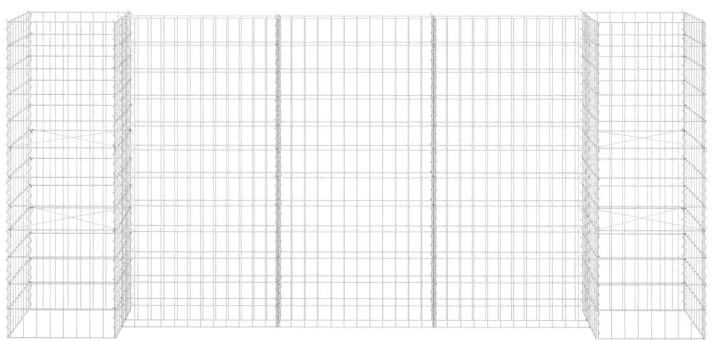 Gabião em forma de H fio de aço 260x40x120 cm