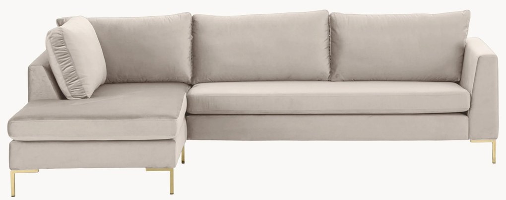 Sofá de canto em veludo Luna