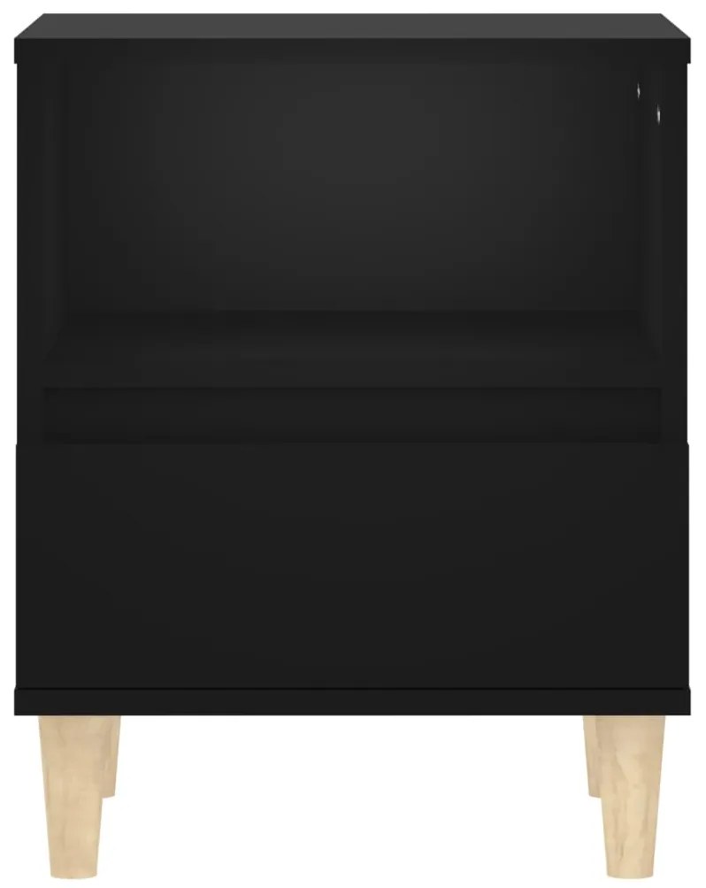 Mesas de cabeceira 2 pcs 40x35x50 cm preto