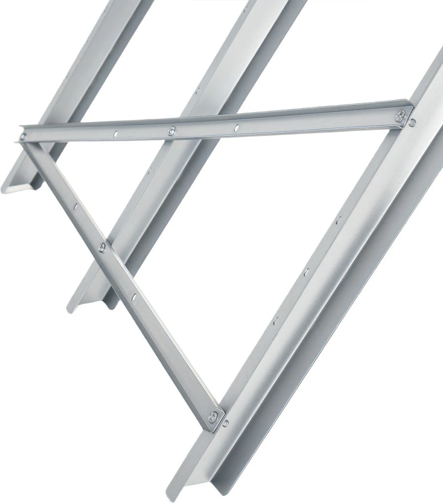 Cavalete para Serrar Dobrável com Altura Ajustável Estrutura Triangular de Metal Suporte para Lenha 83x83x79 cm Prata