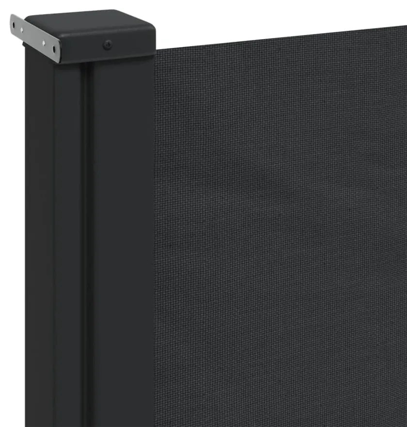 Toldo lateral retrátil 100x500 cm preto