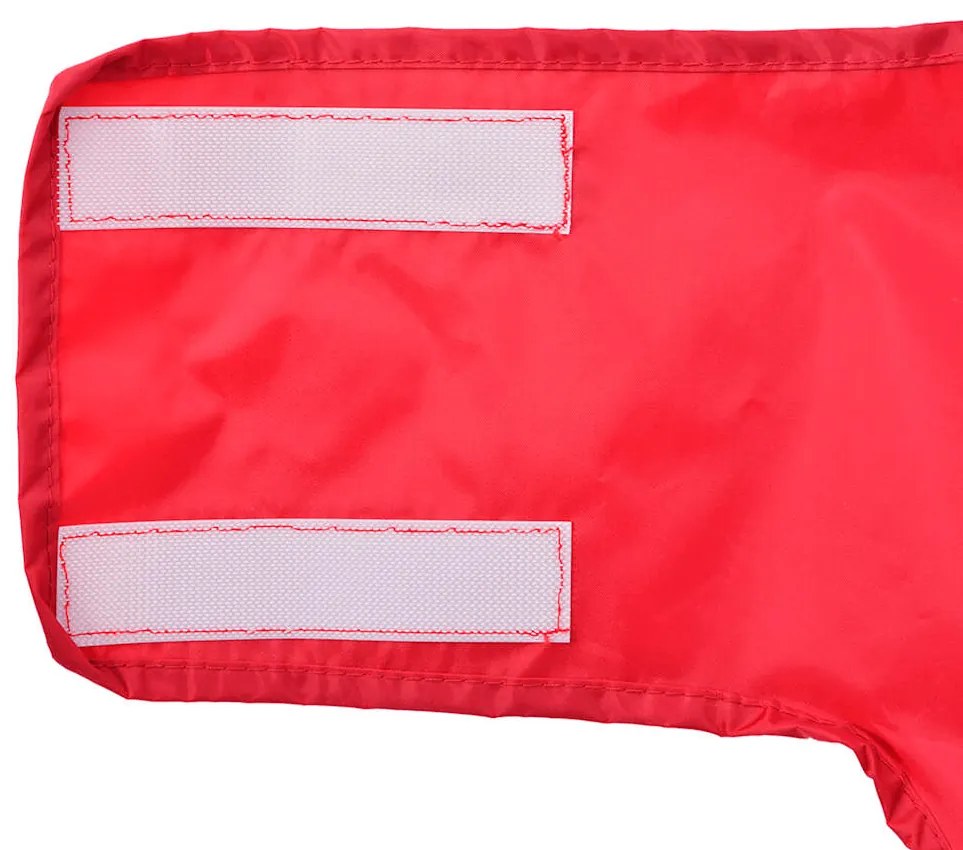 Capa de chuva para cães com tiras reflectoras vermelho L