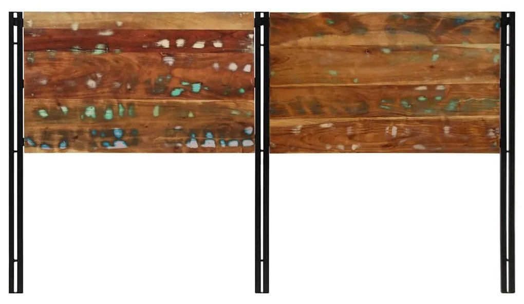 Cabeceira de cama 180 cm madeira recuperada maciça/ferro