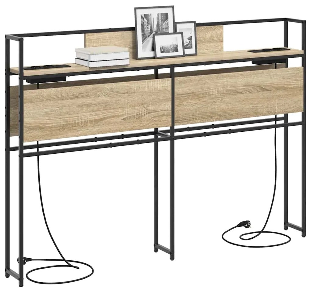 Cabeceira de armazenamento com cabeceira Carvalho sonoma 140 cm