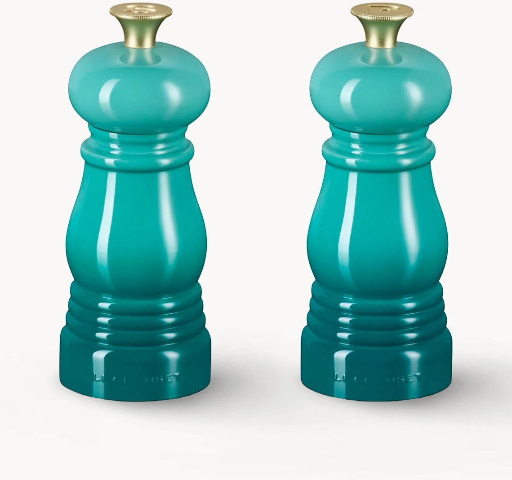 Moinhos de sal e pimenta com moedor em cerâmica Creuset, conjunto de 2