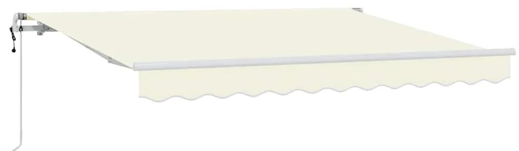 Toldo Retrátil Creme e Branco 250x200 cm 250 x 200 cm 2,5 x 2 m