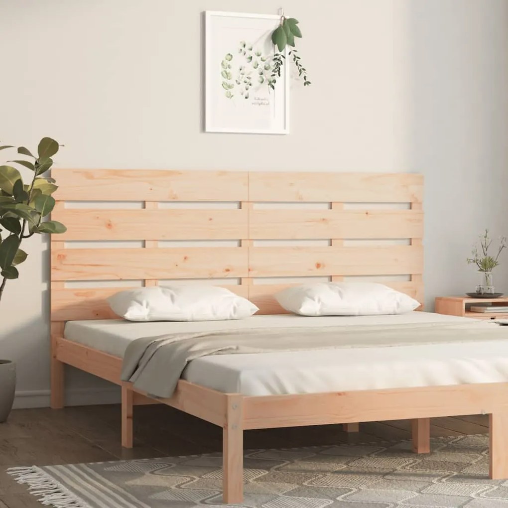 vidaXL Cabeceira de cama 200x3x80 cm pinho maciço