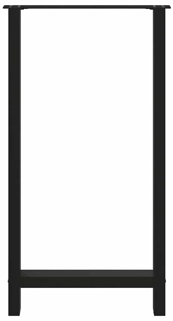 Pés para mesa de bar pretos 2 peças 60x(110-111) cm aço